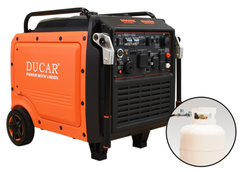 Génératrice Ducar D8600i "inverter" Dual Fuel, Propane et essence